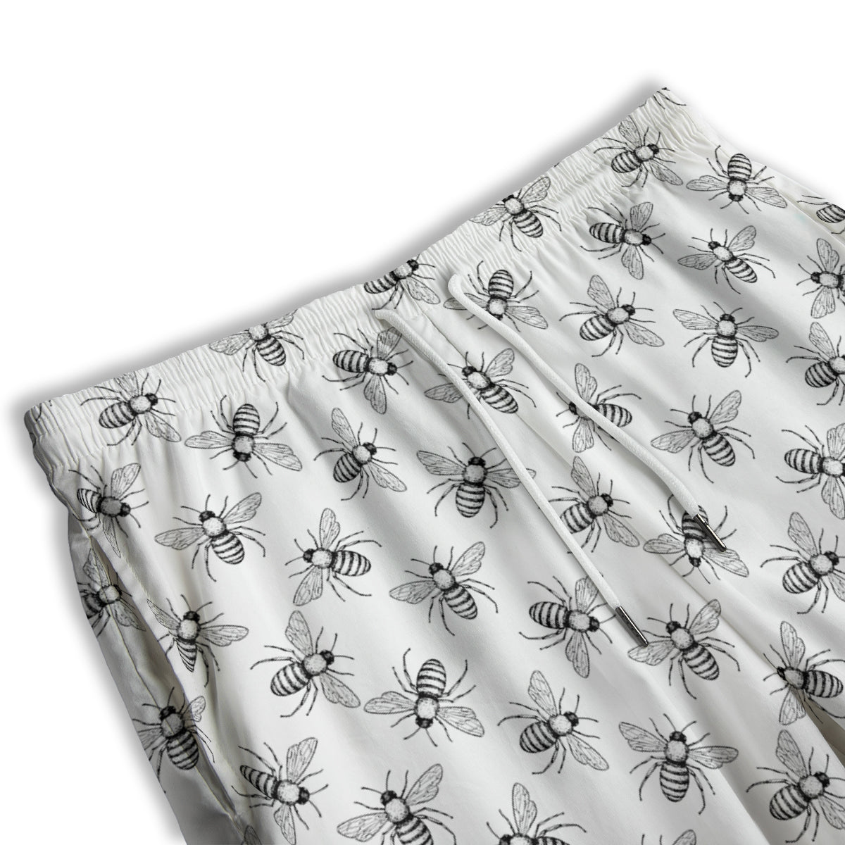 Drawing Bee Print Pattern Men's Athletic Shorts
