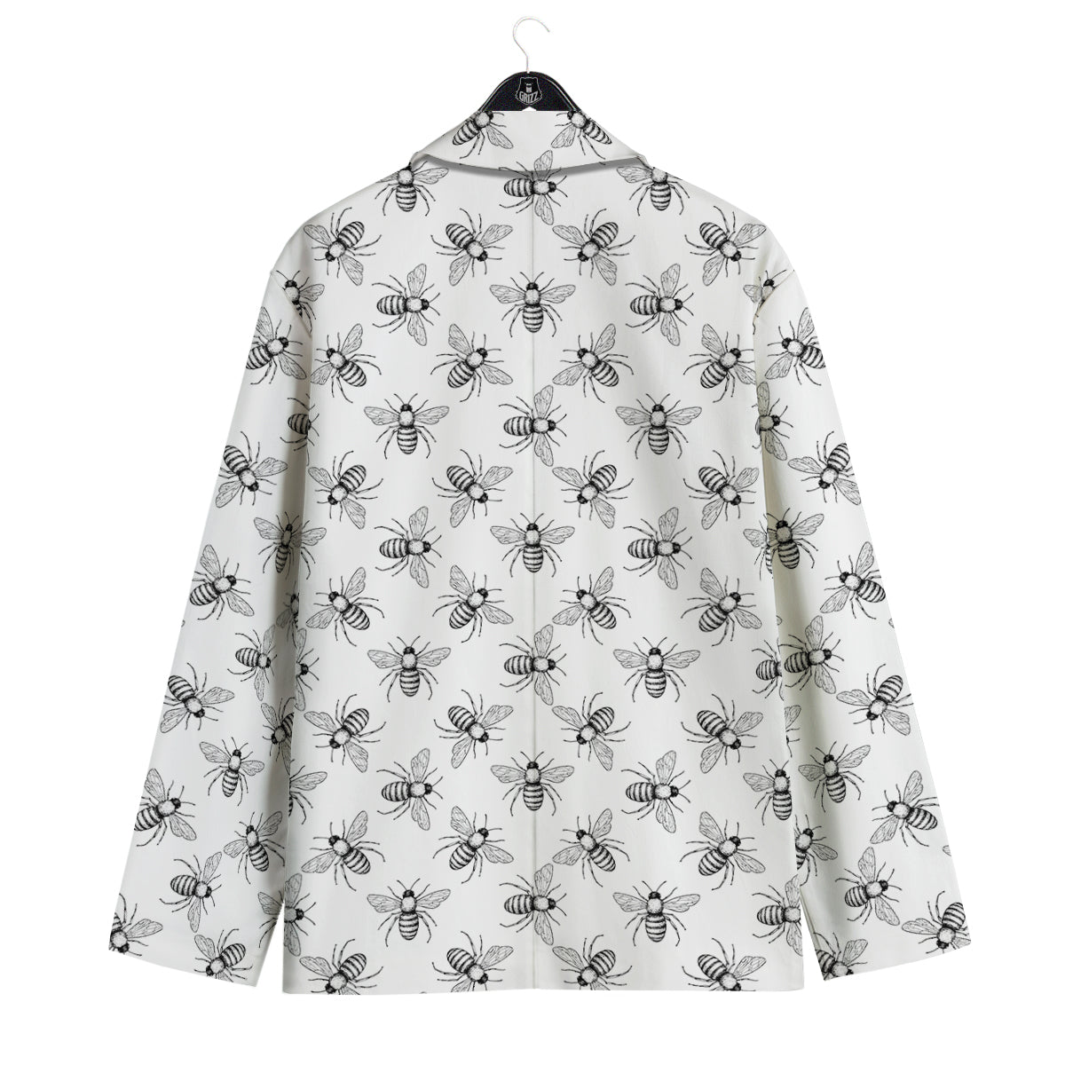 Drawing Bee Print Pattern Men's Sport Coat-grizzshop