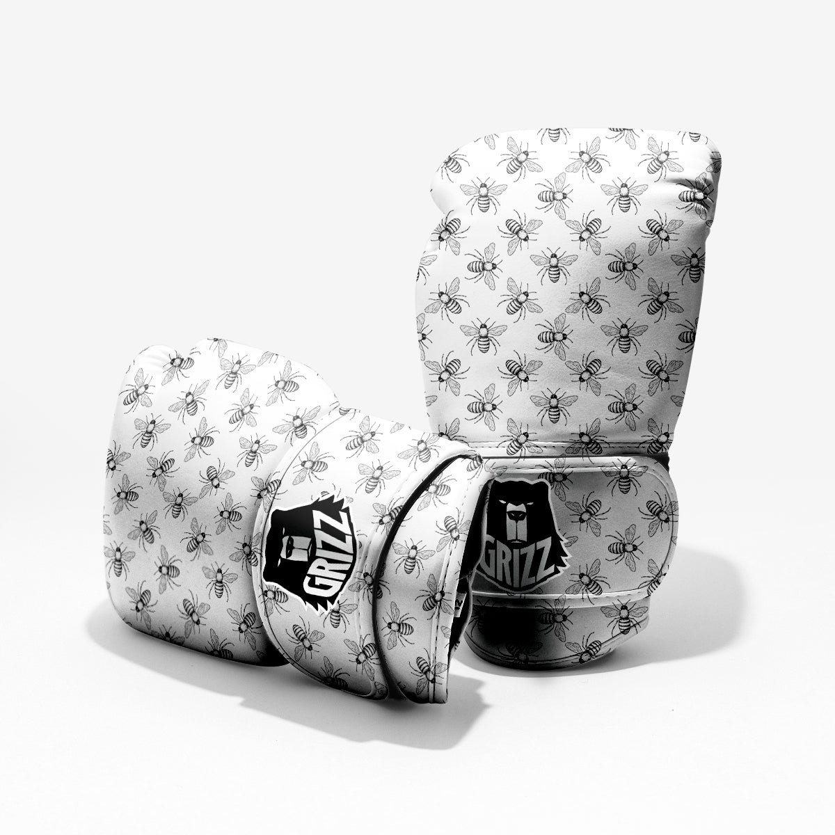 Drawing Bee Print Pattern Pro Boxing Glove