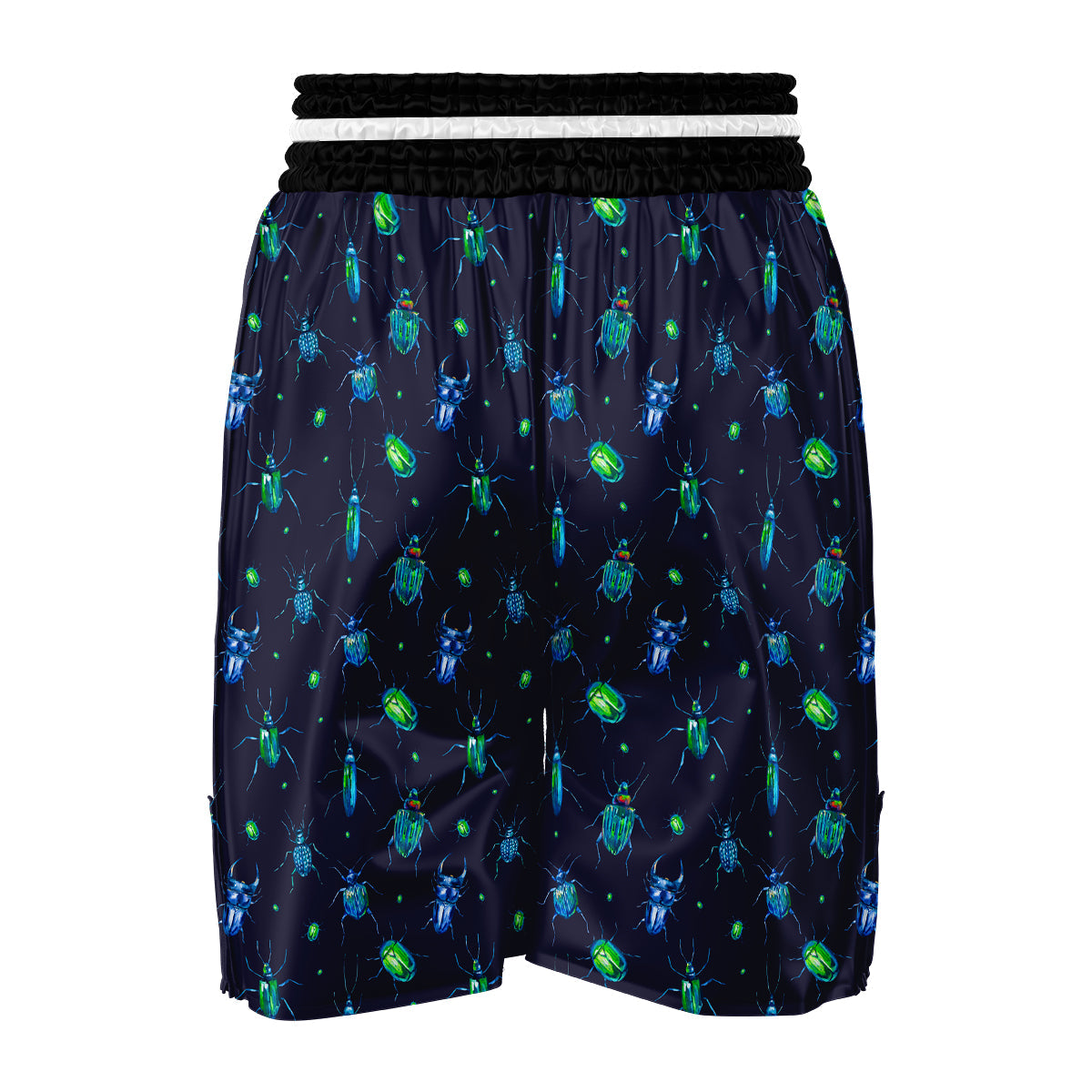 Drawing Bug Pattern Print Boxing Shorts-grizzshop