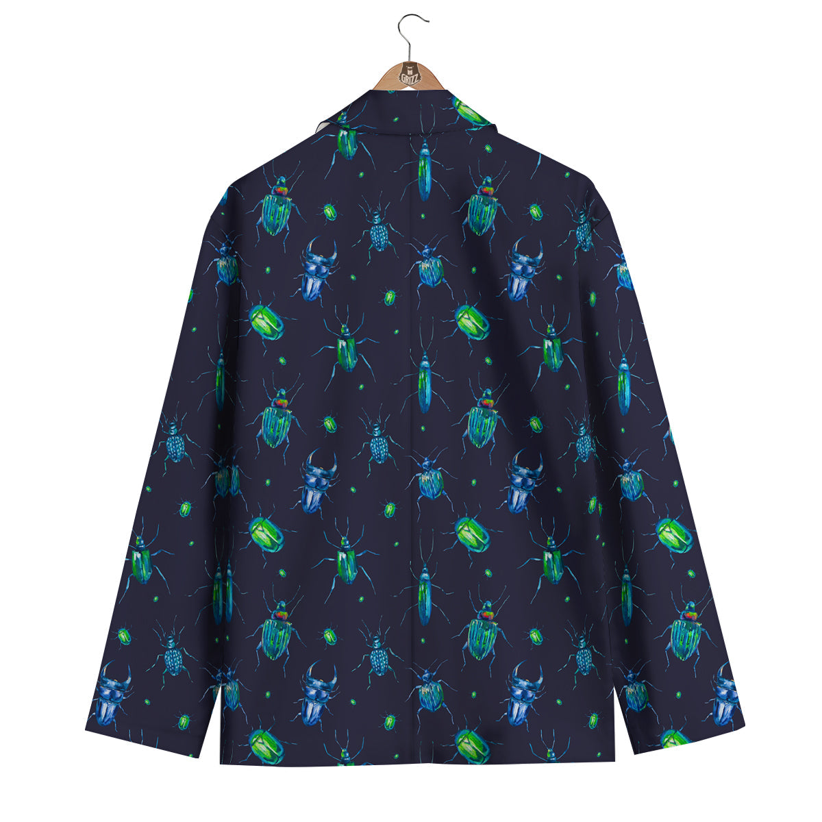 Drawing Bug Pattern Print Men's Blazer-grizzshop