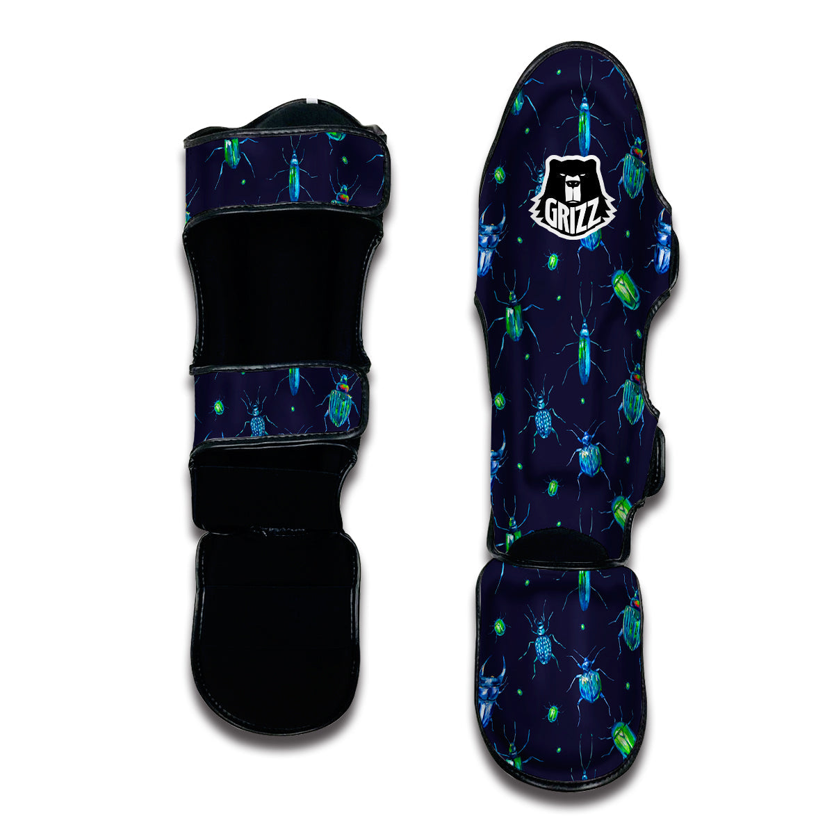 Drawing Bug Pattern Print Muay Thai Shin Guards-grizzshop