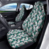 Drawing Chameleon And Monstera Leaf Print Pattern Car Seat Covers-grizzshop