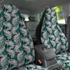 Drawing Chameleon And Monstera Leaf Print Pattern Car Seat Covers-grizzshop