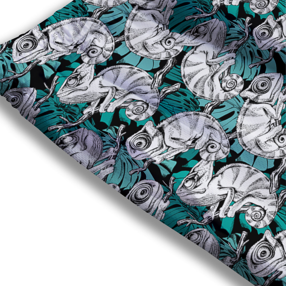 Flowers And Eggplant With Leaves Print Mesh Shorts