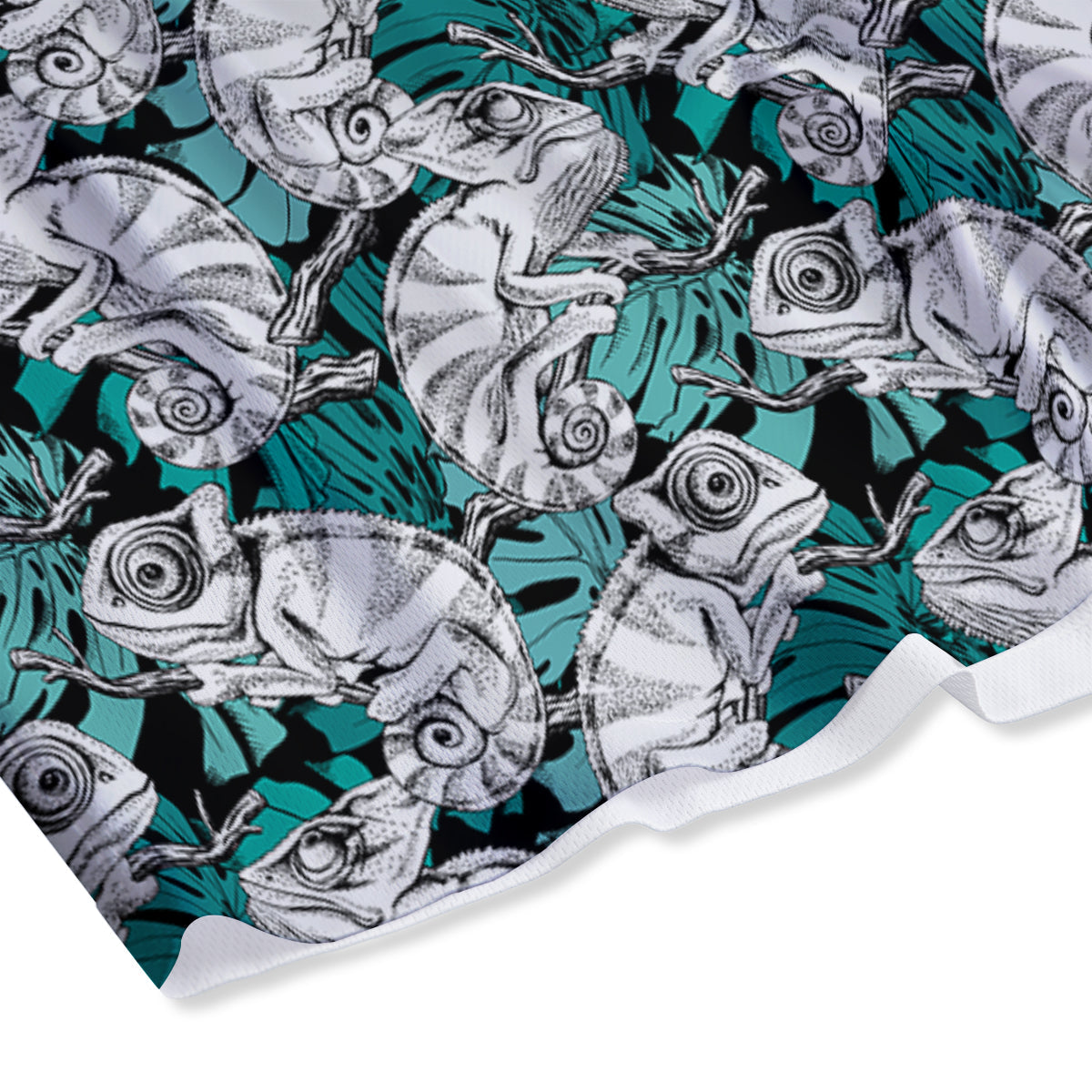 Flowers And Eggplant With Leaves Print Mesh Shorts