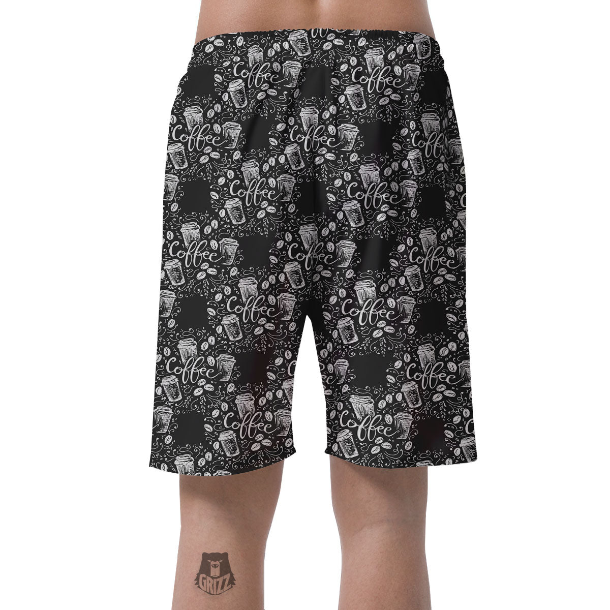 Drawing Coffee Print Pattern Men's Shorts-grizzshop