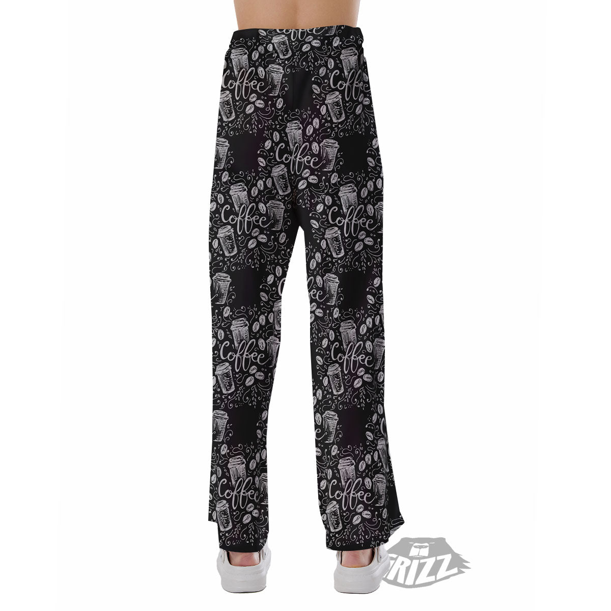 Drawing Coffee Print Pattern Pajama Pants-grizzshop