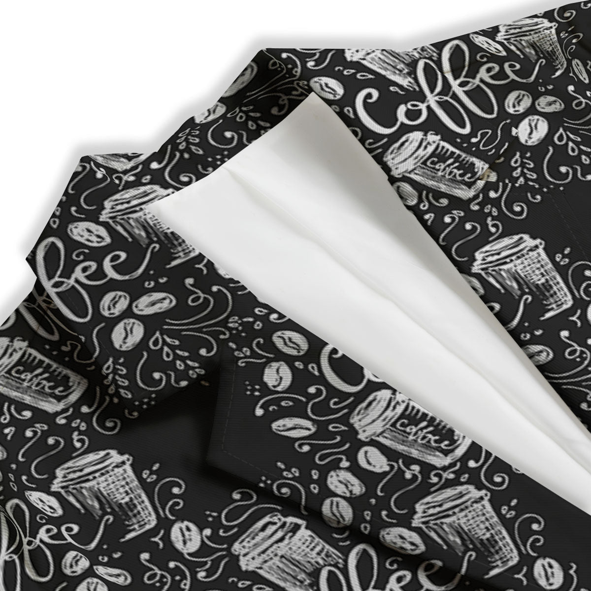 Drawing Coffee Print Pattern Women's Blazer-grizzshop