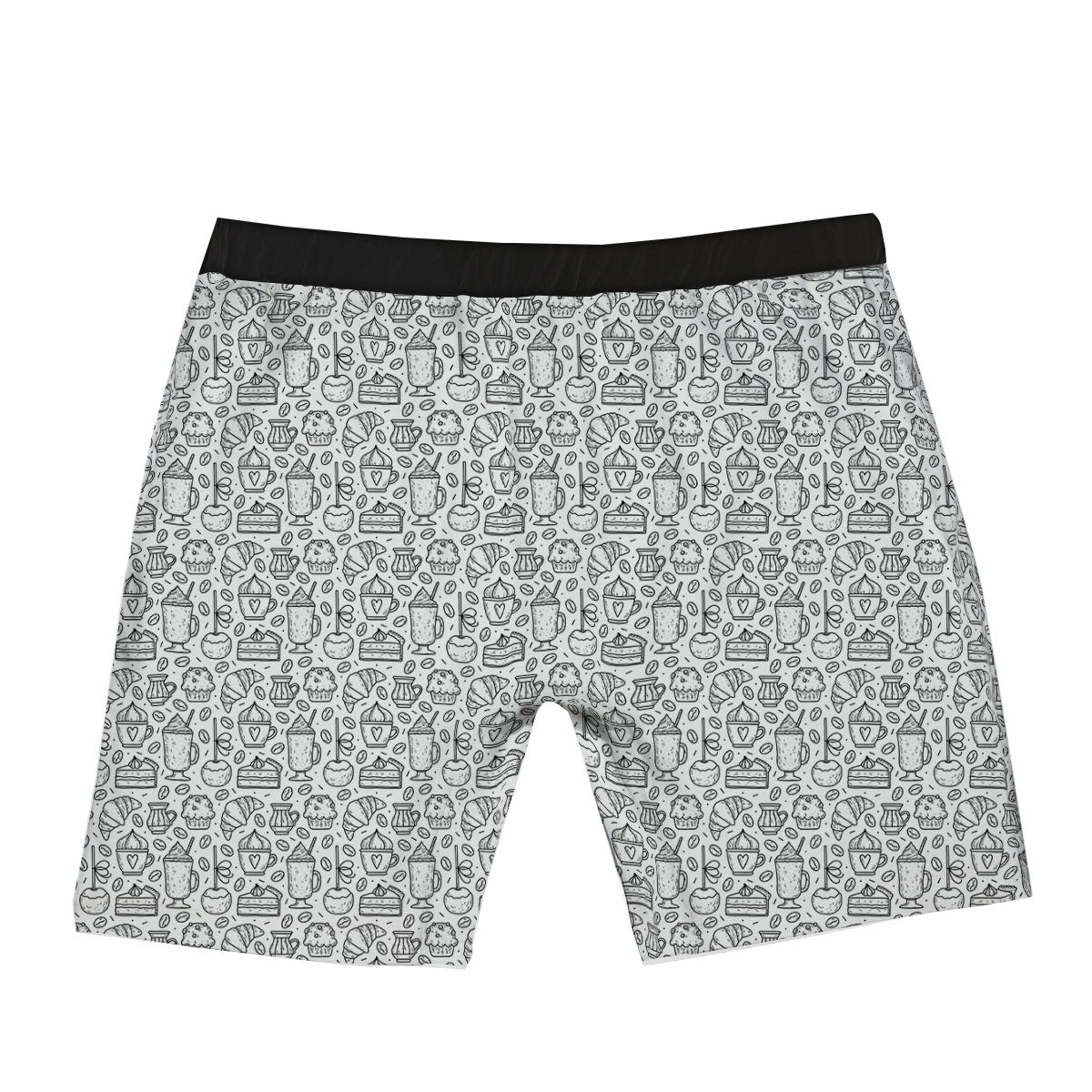 Drawing Dessert And Coffee Print Pattern Boxer Briefs-grizzshop