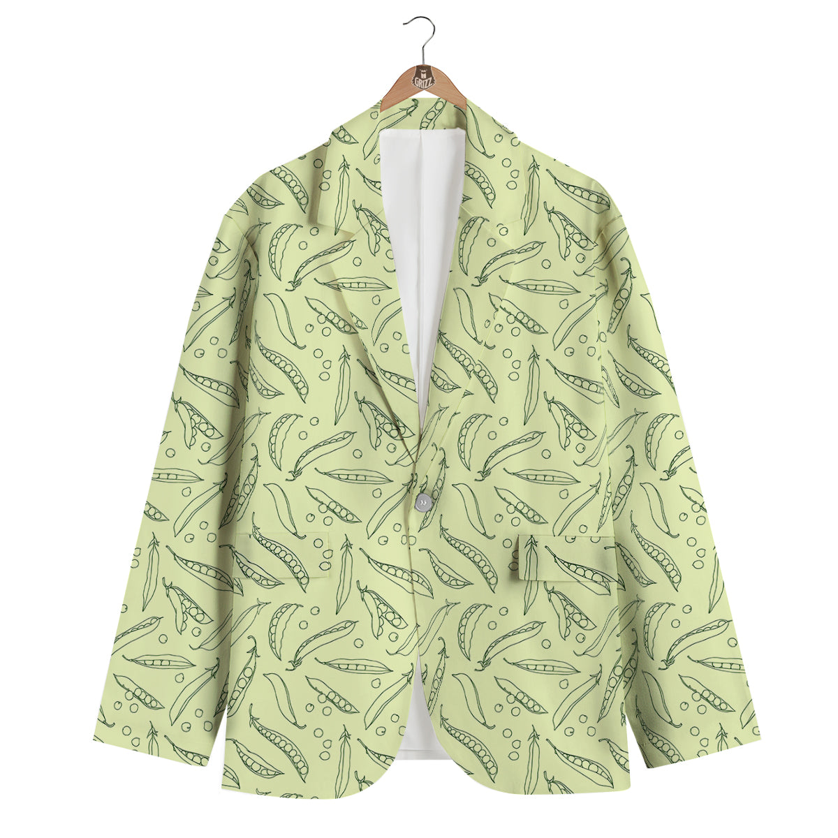 Drawing Peas Print Pattern Men's Blazer-grizzshop