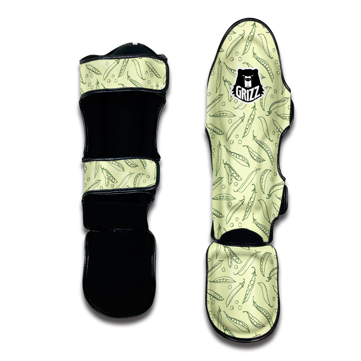 Drawing Peas Print Pattern Muay Thai Shin Guards-grizzshop