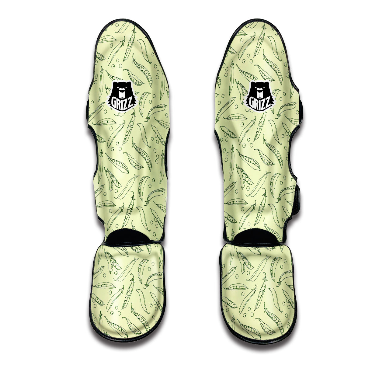 Drawing Peas Print Pattern Muay Thai Shin Guards-grizzshop