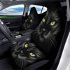 Drawing Portrait Black Cat Print Car Seat Covers-grizzshop