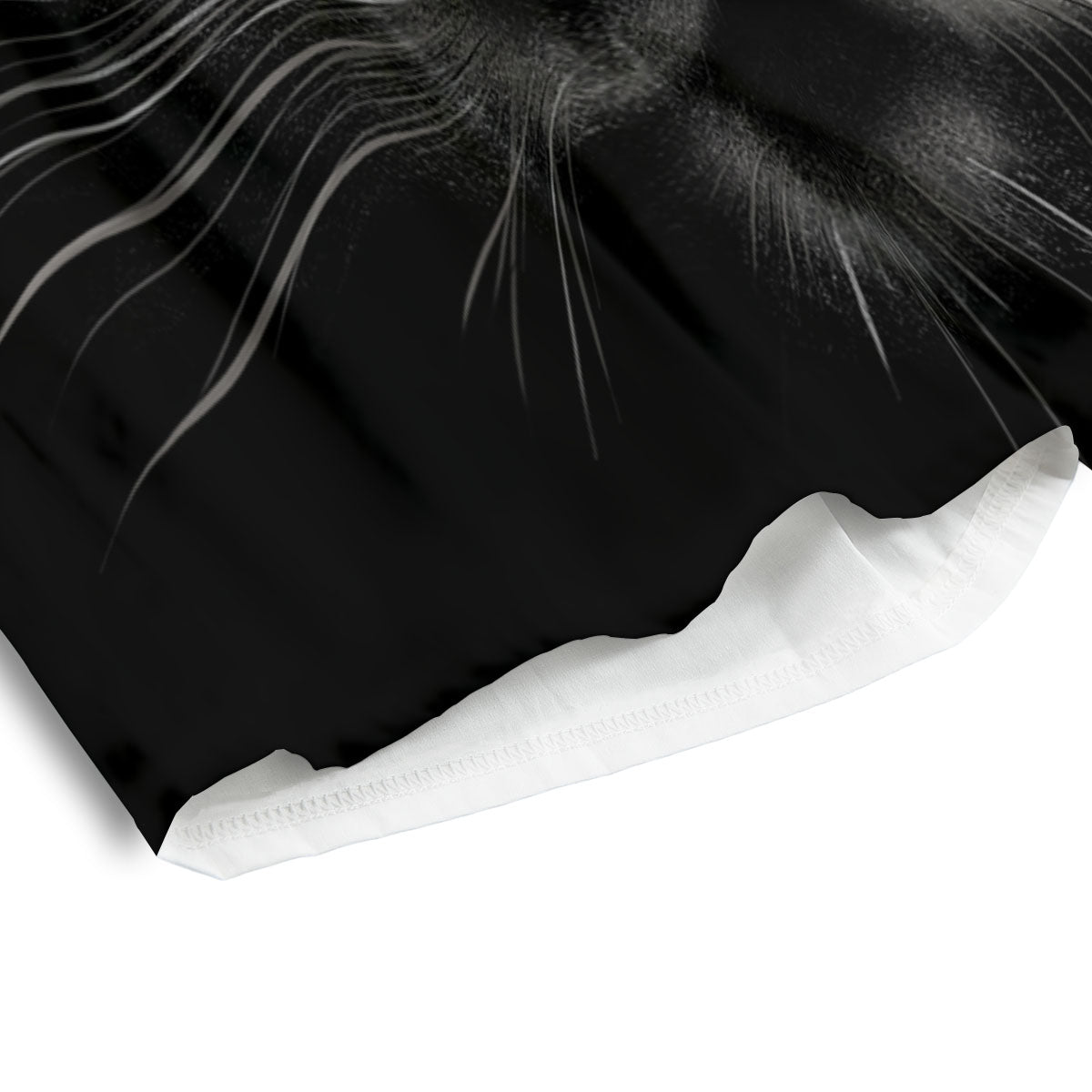 Drawing Portrait Black Cat Print Men's Athletic Shorts