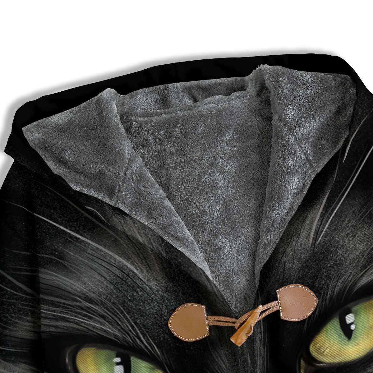 Drawing Portrait Black Cat Print Men's Windbreaker Jacket-grizzshop