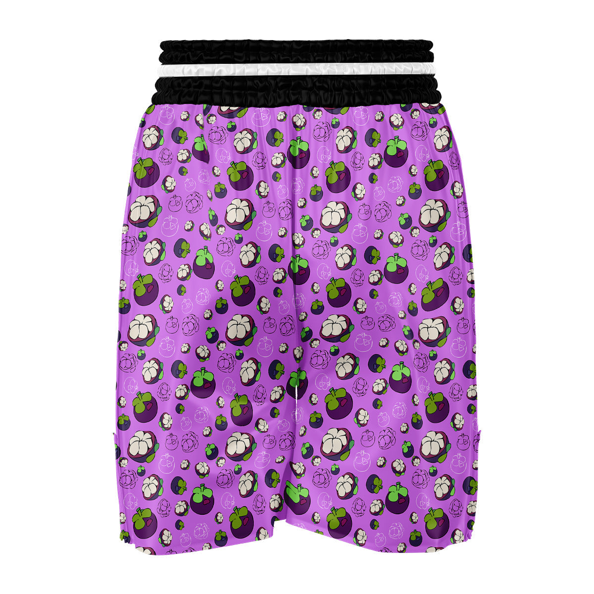 Drawing Purple Mangosteen Print Pattern Boxing Shorts-grizzshop