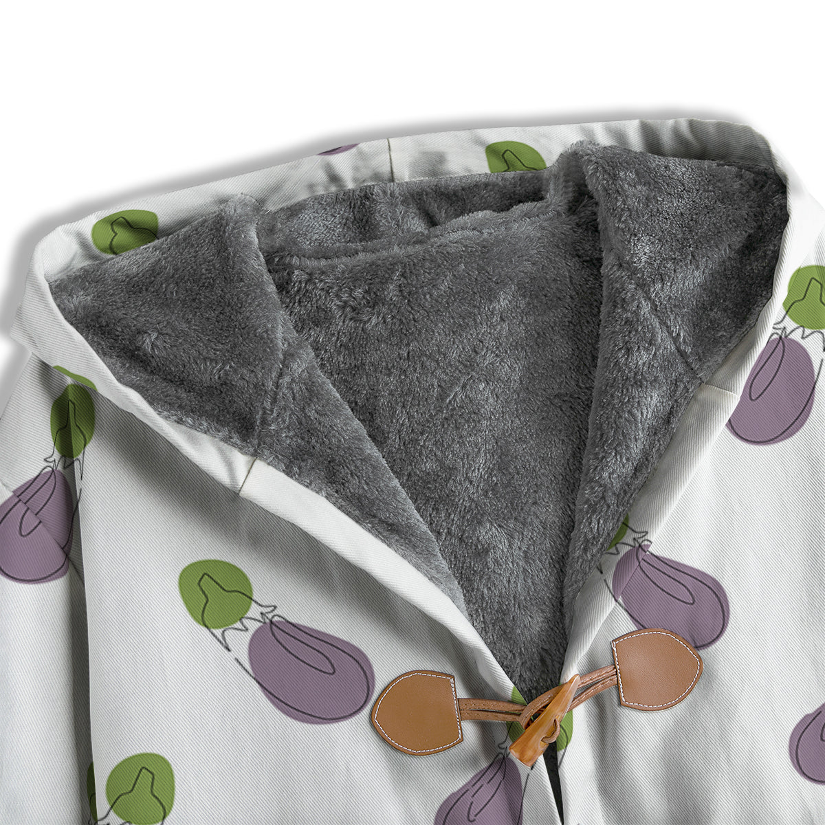 Drawing White Eggplant Print Pattern Men's Windbreaker Jacket-grizzshop