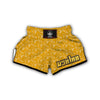 Drawing Yellow Beaver Print Pattern Muay Thai Boxing Shorts-grizzshop