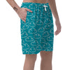 Drawn Cloud Pattern Print Men's Shorts-grizzshop