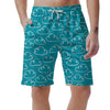 Drawn Cloud Pattern Print Men's Shorts-grizzshop