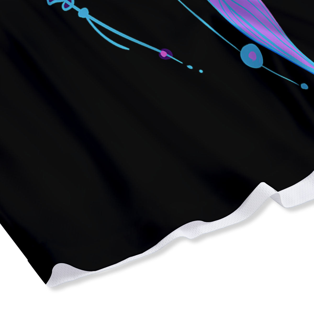 Dream Catcher Blue And Purple Black Print Mesh Shorts