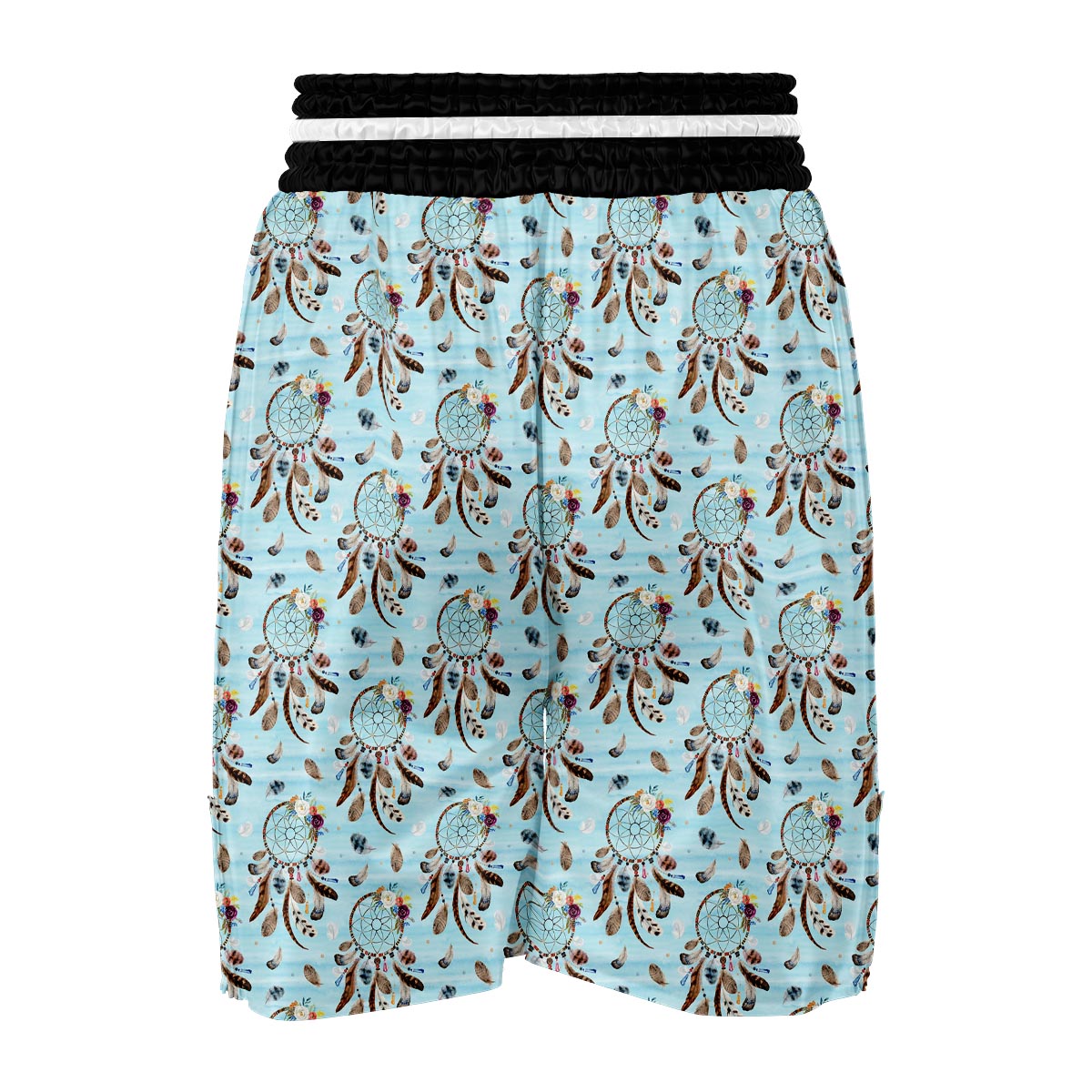 Dream Catcher Blue Feather Boxing Shorts-grizzshop