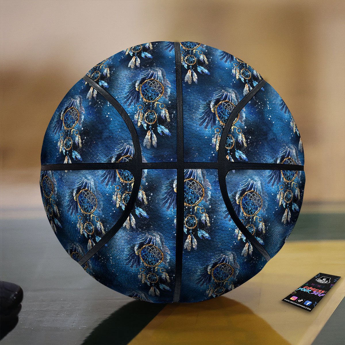 Dream Catcher Blue Galaxy Print Pattern Basketball