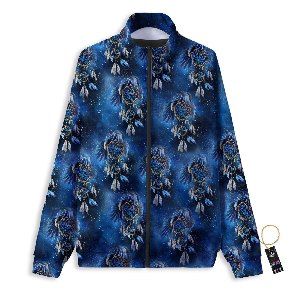 Dream Catcher Blue Galaxy Print Pattern Track Jacket-grizzshop