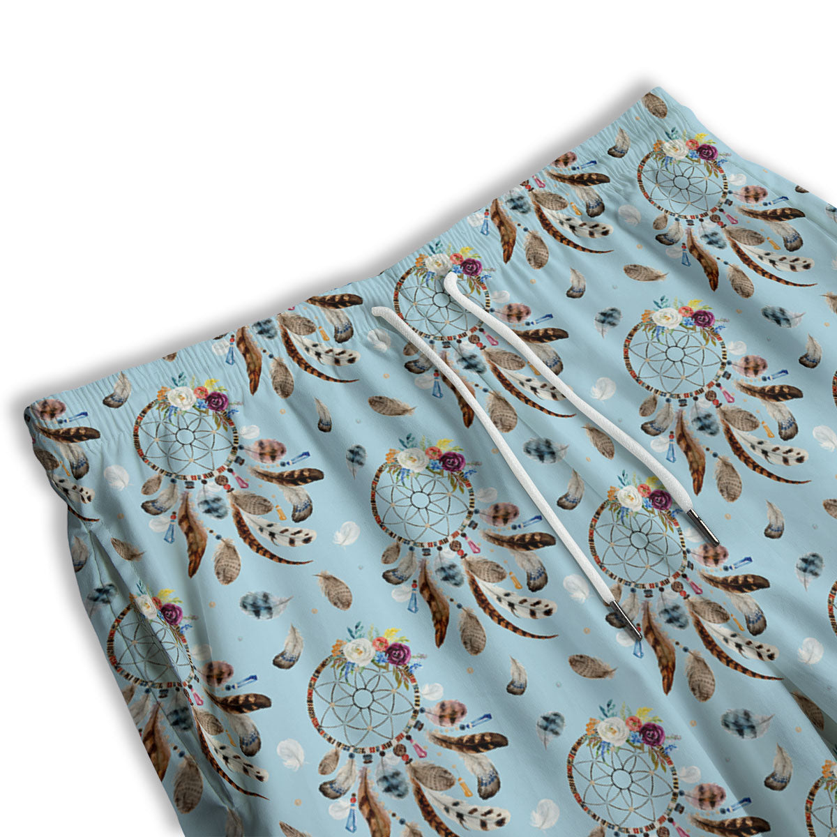 Dream Catcher Blue Indian Print Pattern Men's Athletic Shorts