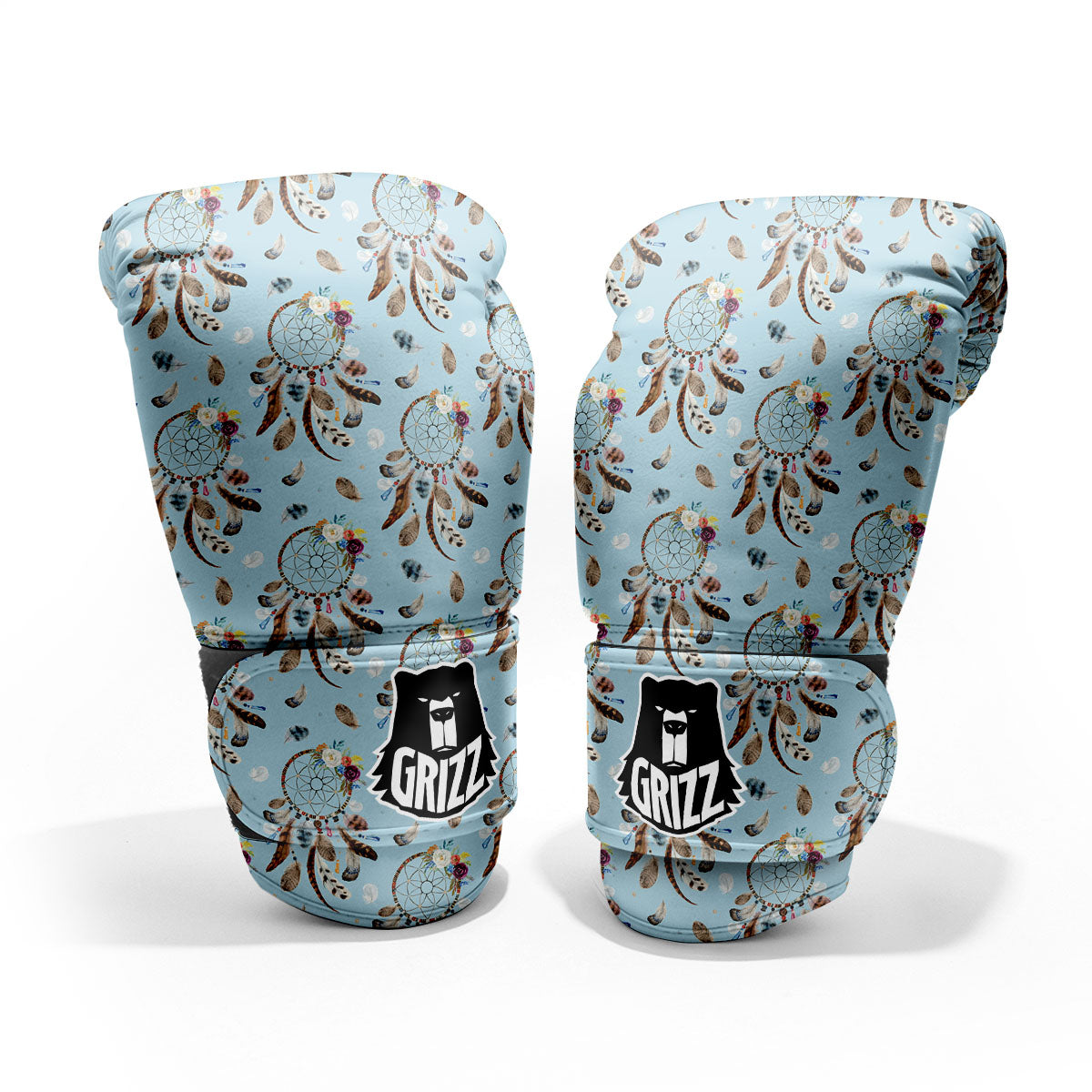 Dream Catcher Blue Indian Print Pattern Pro Boxing Glove