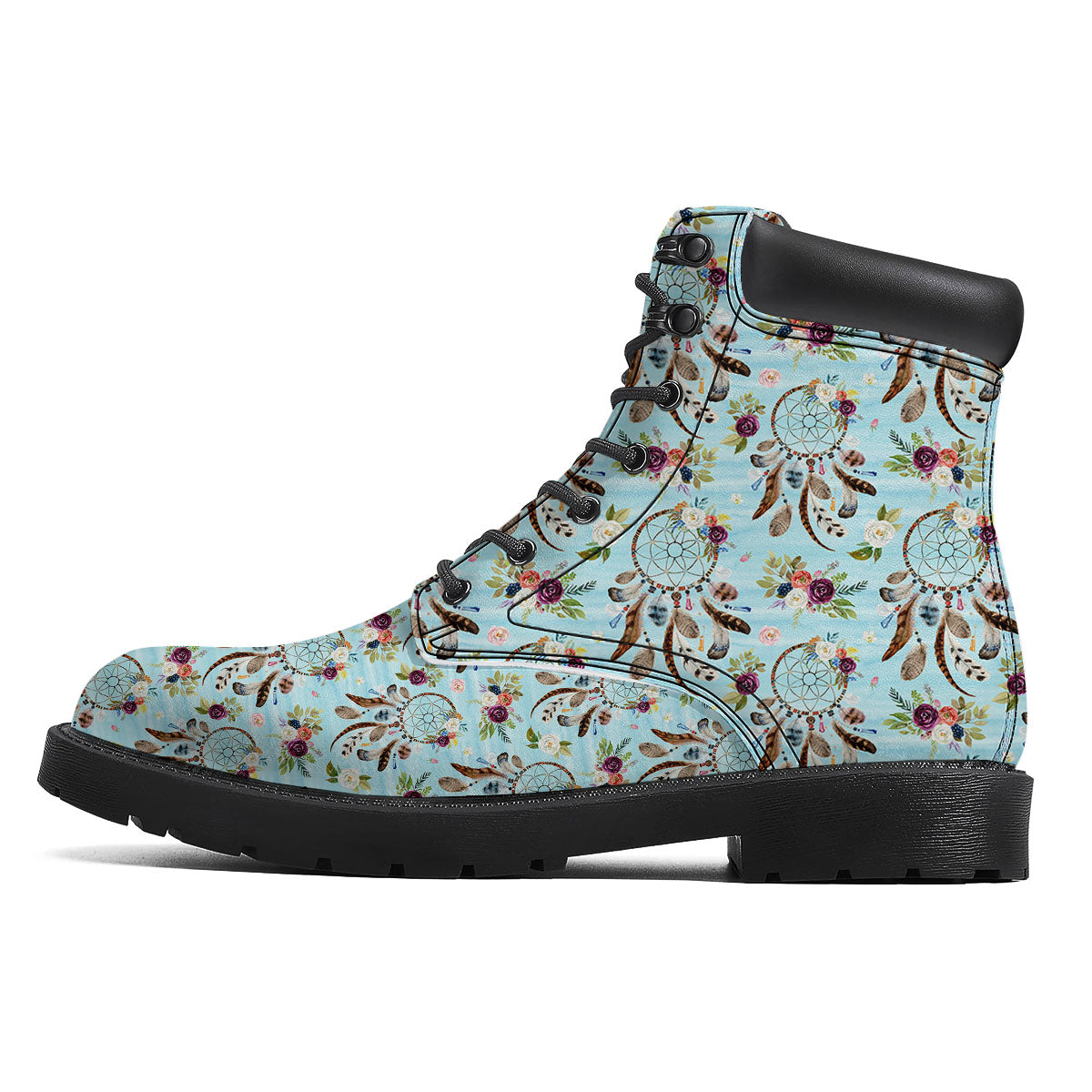 Dream Catcher Blue Native Print Pattern Boots-grizzshop