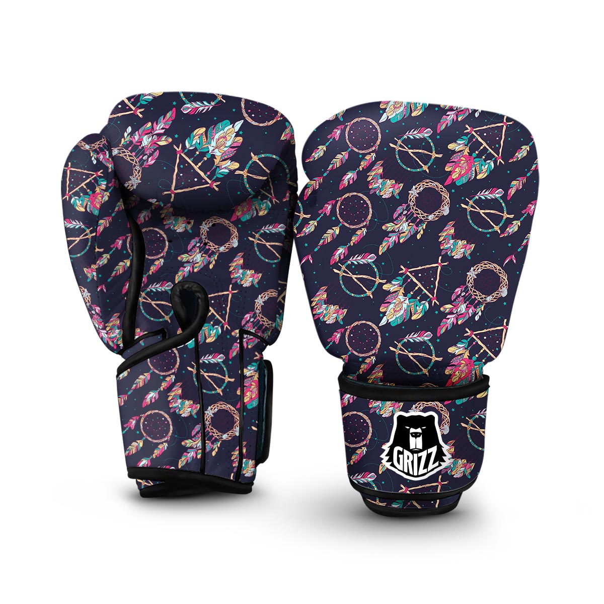 Dream Catcher Boho Feather Boxing Gloves-grizzshop