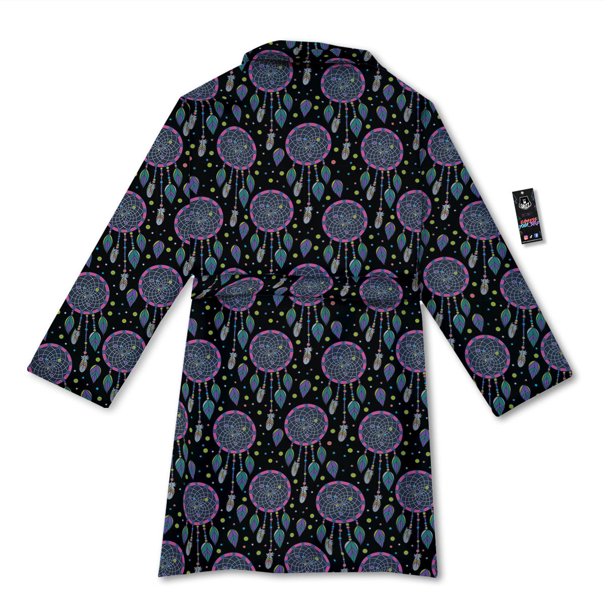 Dream Catcher Boho Print Pattern Bathrobe-grizzshop