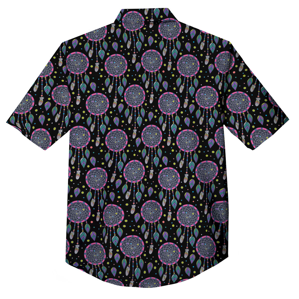 Dream Catcher Boho Print Pattern Button Up Shirt-grizzshop