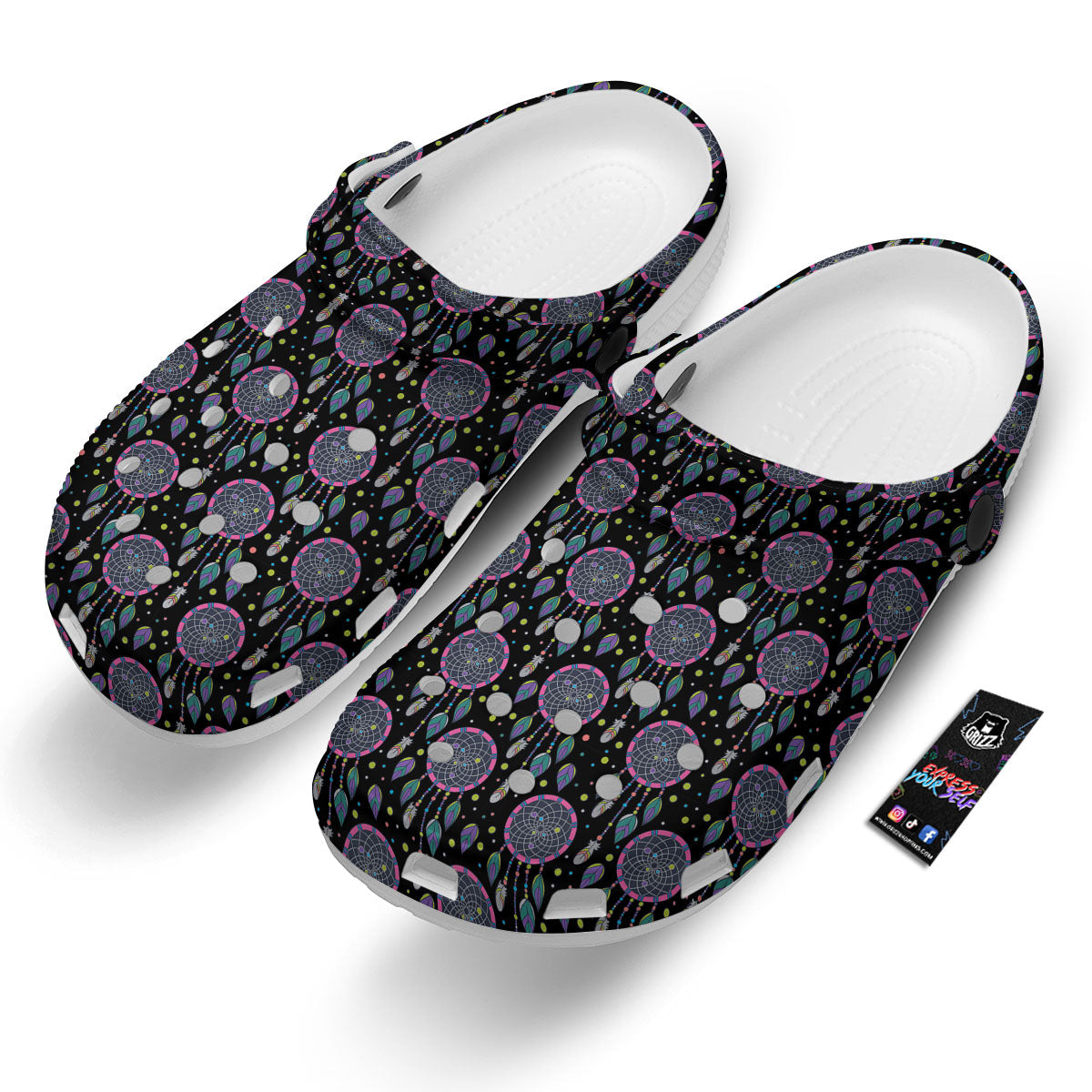 Dream Catcher Boho Print Pattern Clog-grizzshop