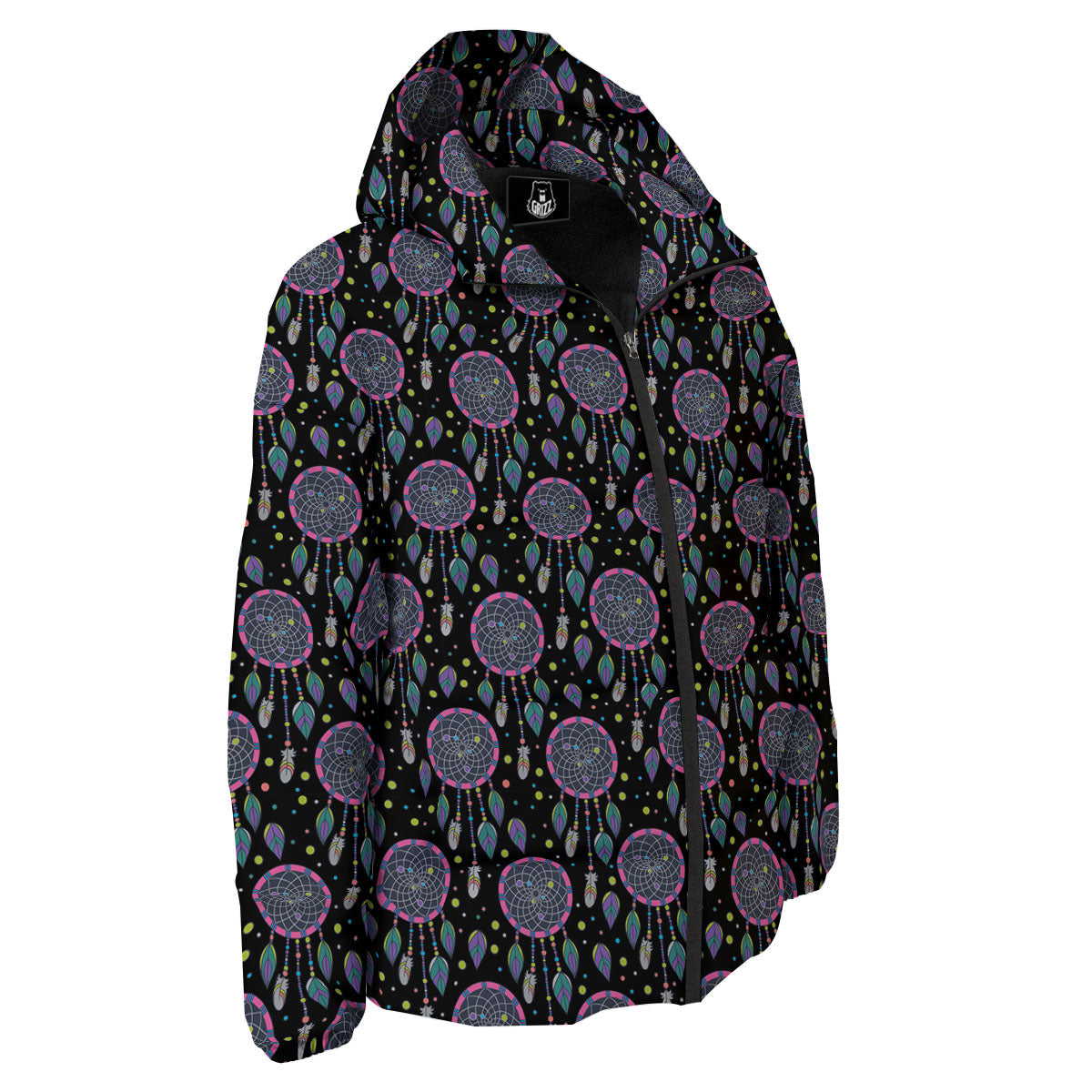 Dream Catcher Boho Print Pattern Down Jacket-grizzshop