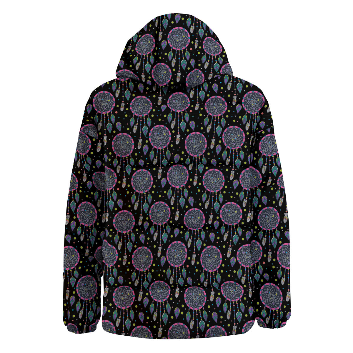 Dream Catcher Boho Print Pattern Down Jacket-grizzshop