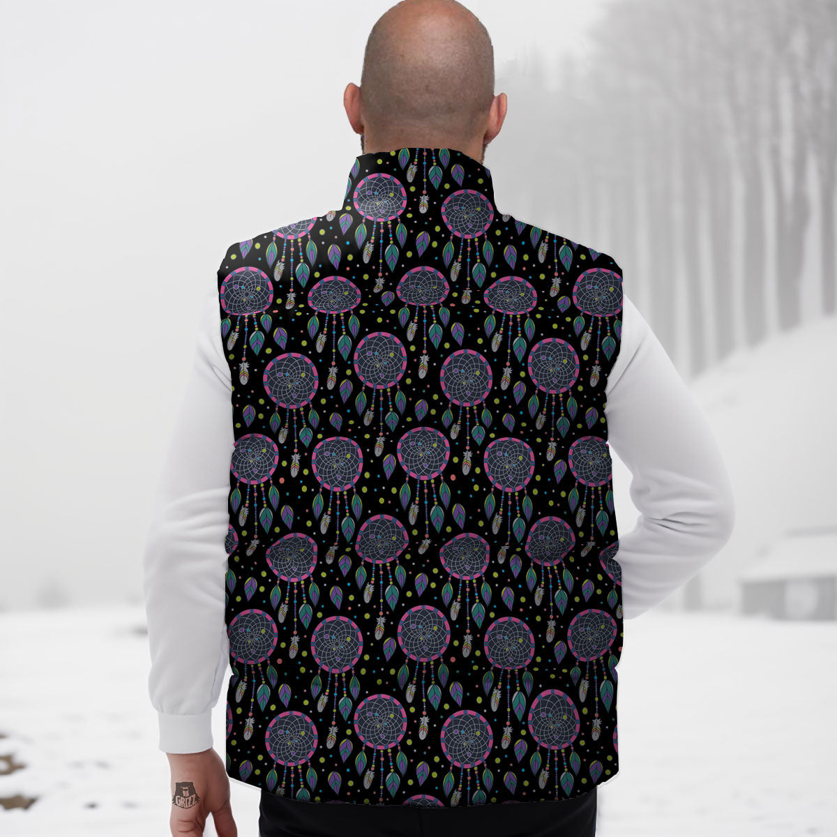 Dream Catcher Boho Print Pattern Down Vest