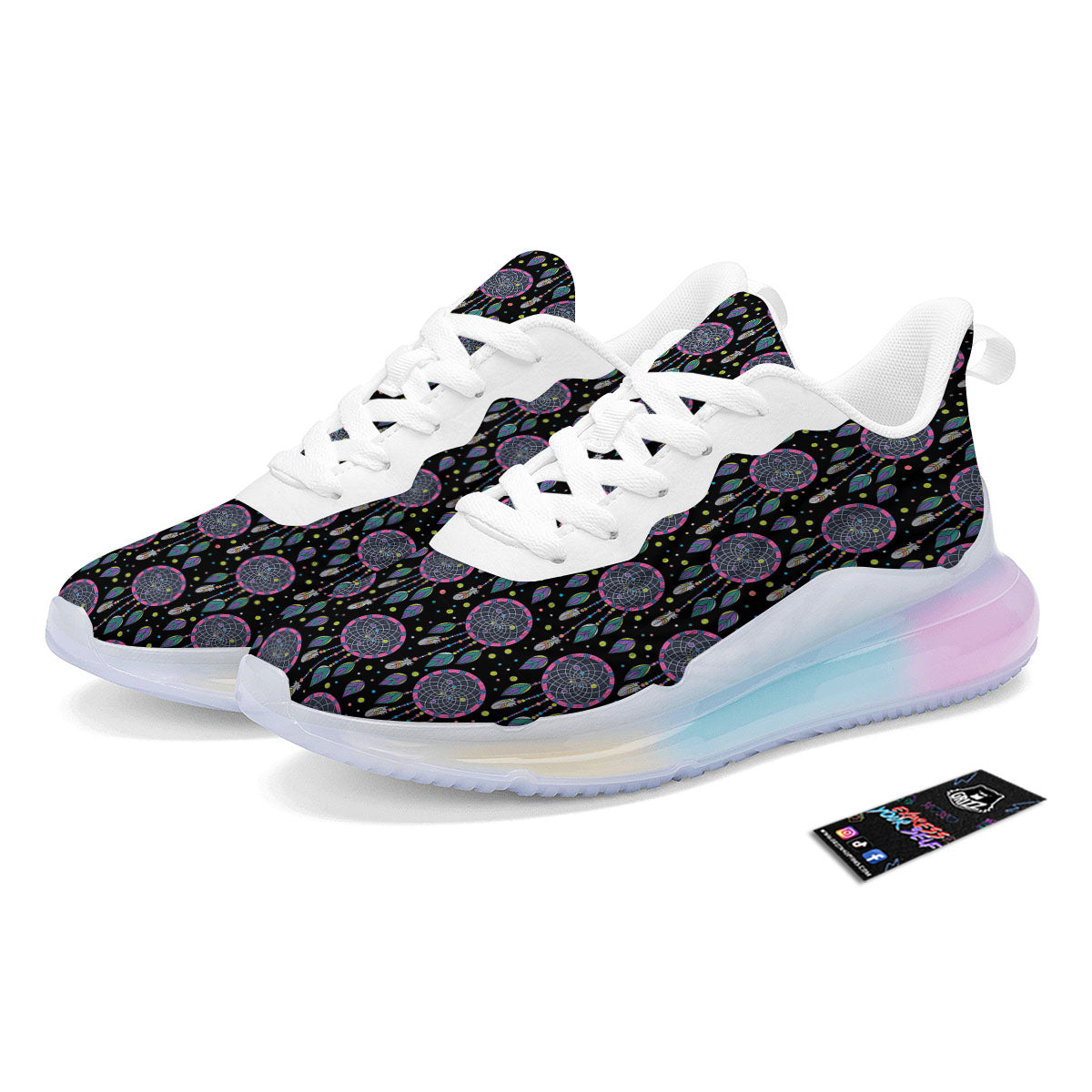 Dream Catcher Boho Print Pattern Running Sneakers-grizzshop