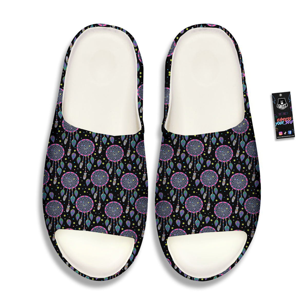 Dream Catcher Boho Print Pattern Sandals-grizzshop