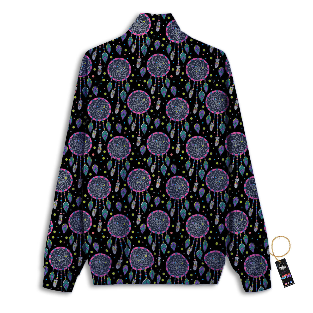 Dream Catcher Boho Print Pattern Track Jacket-grizzshop