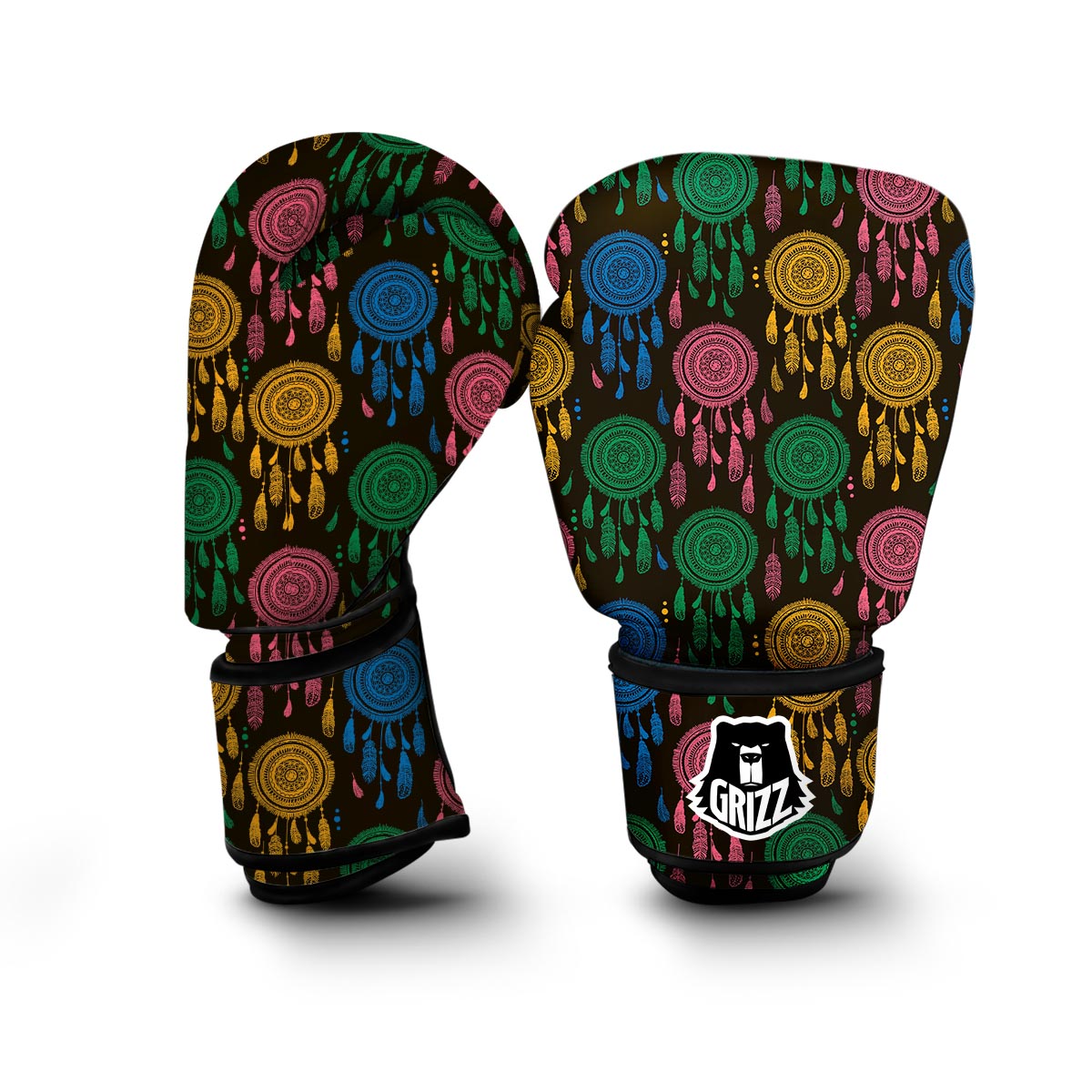 Dream Catcher Colorful Feather Boxing Gloves-grizzshop