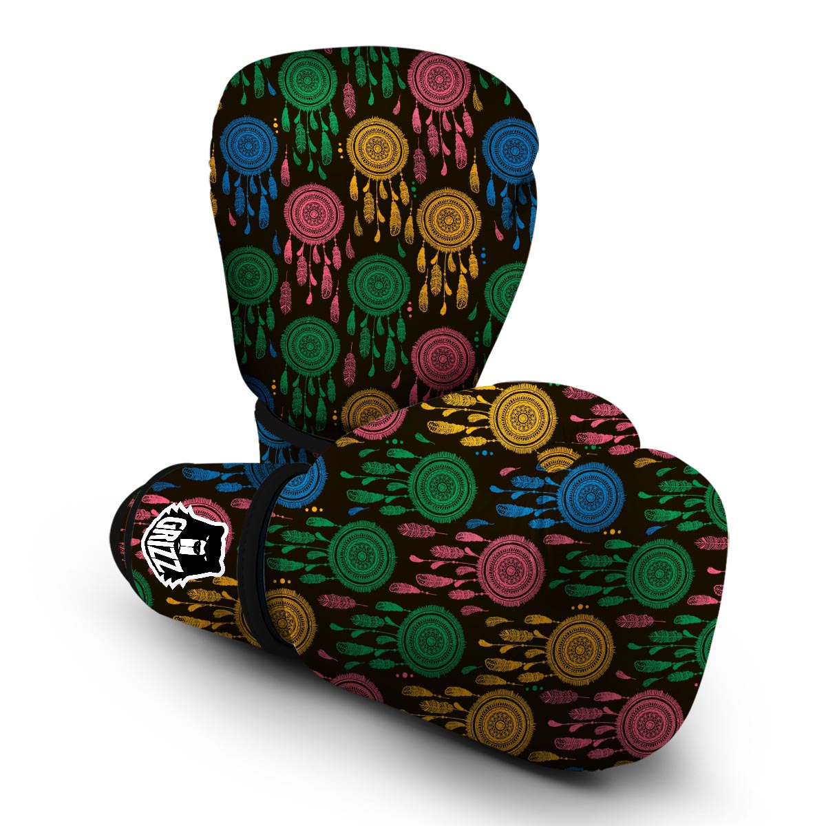 Dream Catcher Colorful Feather Boxing Gloves-grizzshop