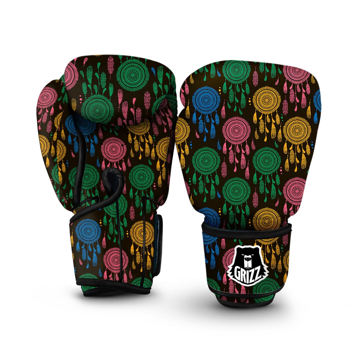 Dream Catcher Colorful Feather Boxing Gloves-grizzshop