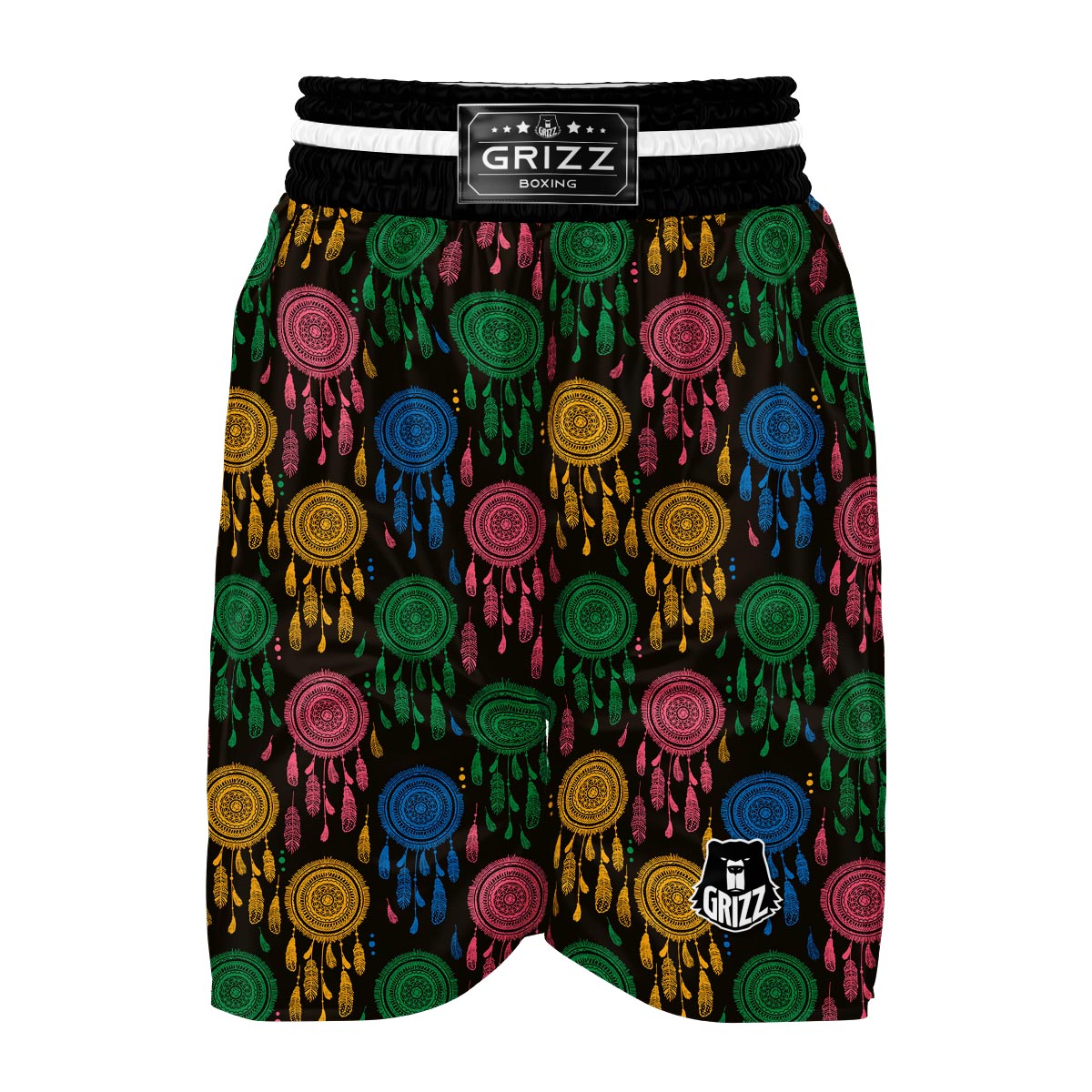 Dream Catcher Colorful Feather Boxing Shorts-grizzshop