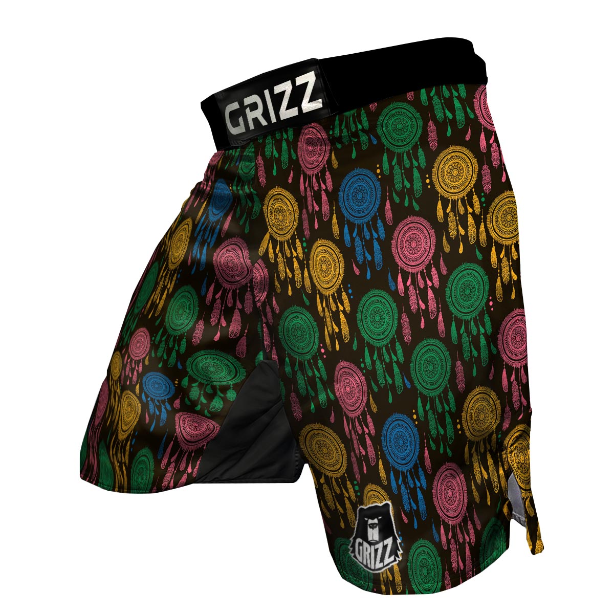Dream Catcher Colorful Feather MMA Shorts-grizzshop