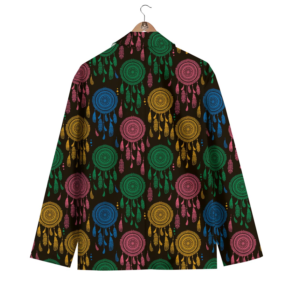 Dream Catcher Colorful Feather Men's Blazer-grizzshop