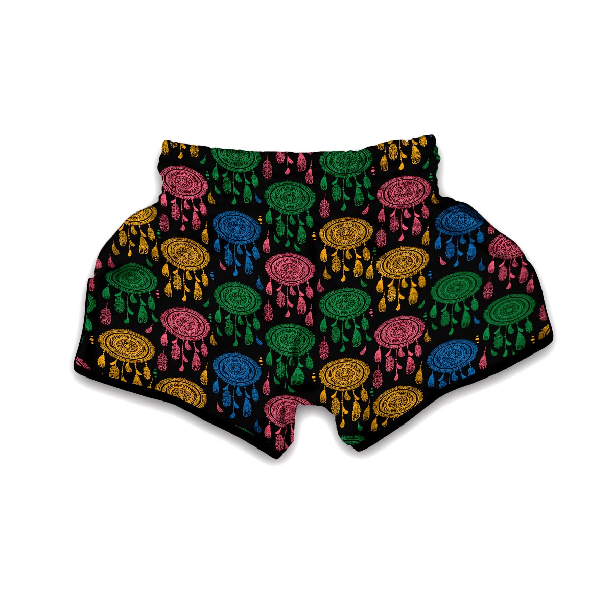 Dream Catcher Colorful Feather Muay Thai Boxing Shorts-grizzshop