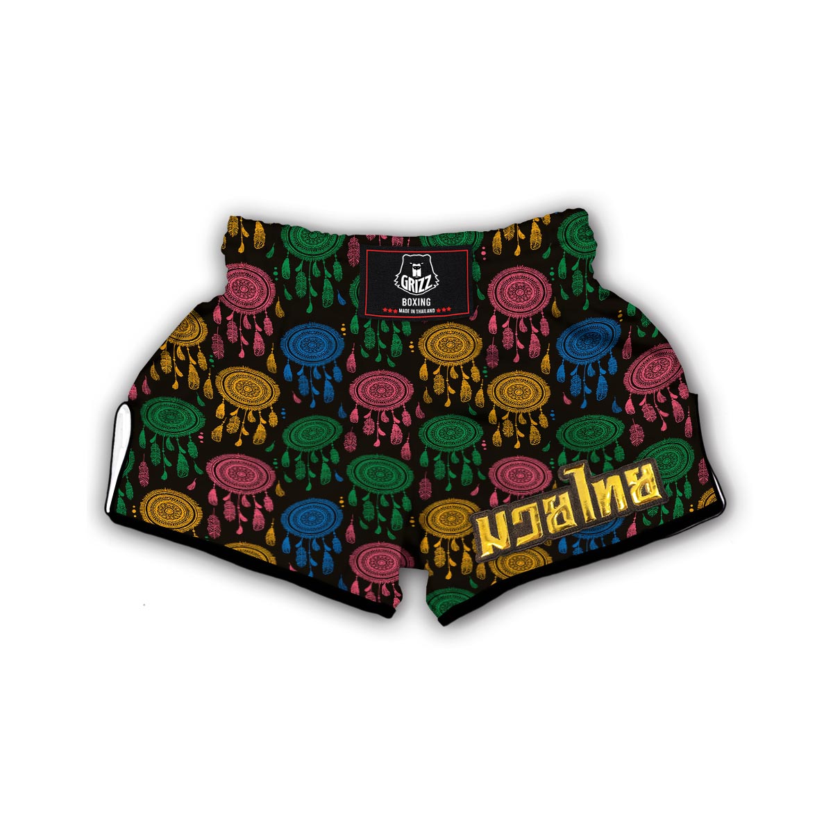 Dream Catcher Colorful Feather Muay Thai Boxing Shorts-grizzshop